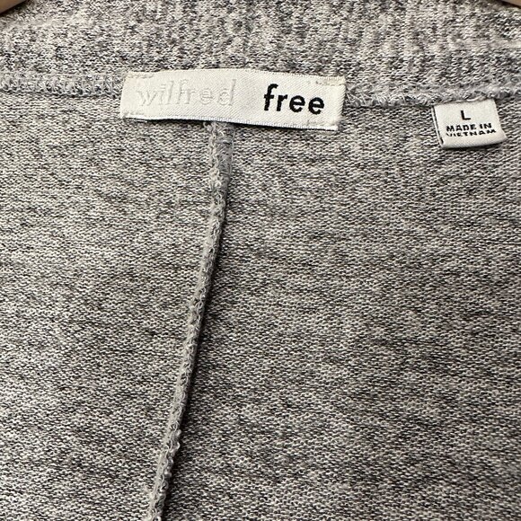 Wilfred Free by Aritzia Open Front Cocoon Cardigan – Gray Heather – Size L - Picture 2 of 3